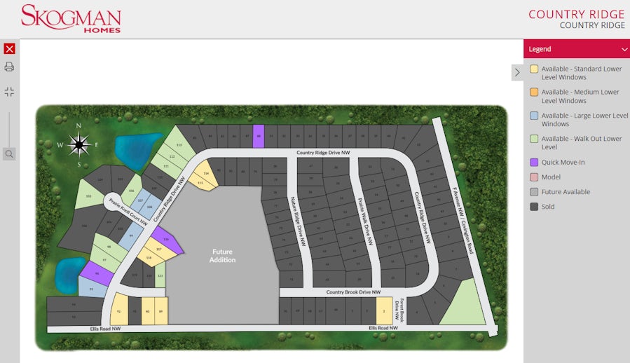 Site Plan for Country Ridge