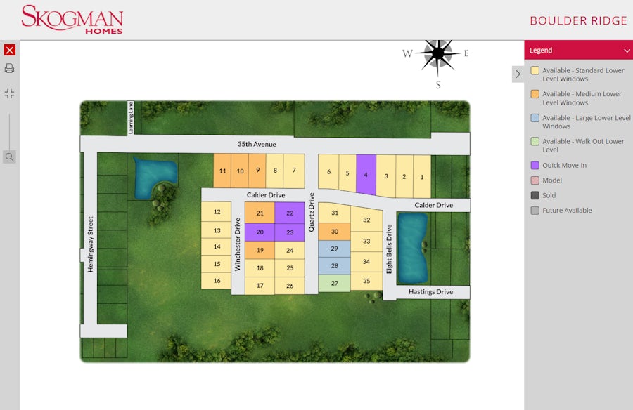 Site Plan for Boulder Ridge