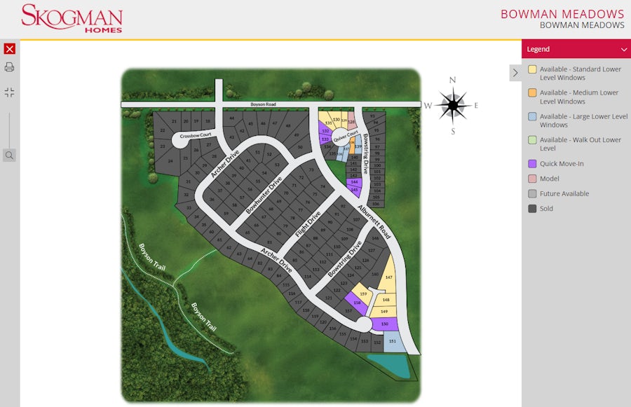 Site Plan for Bowman Meadows