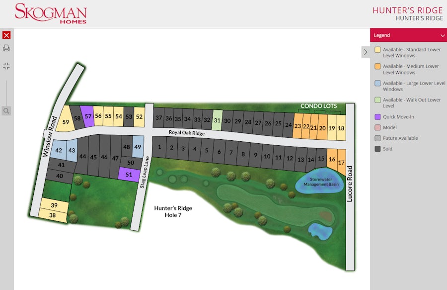 Site Plan for Hunters Ridge