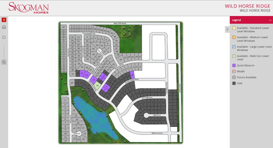 Site Plan for Wild Horse Ridge