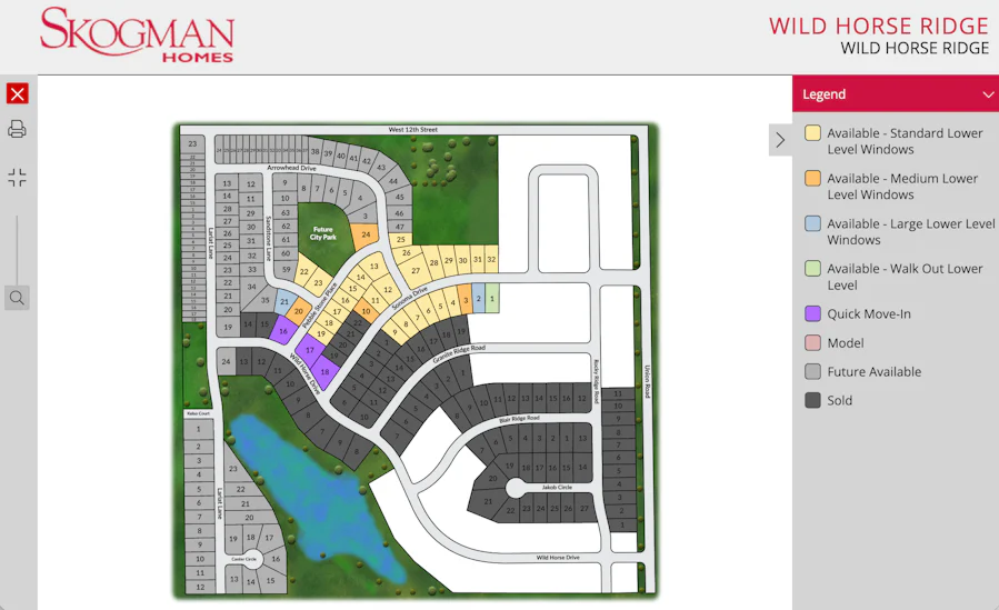 Site Plan for Wild Horse Ridge