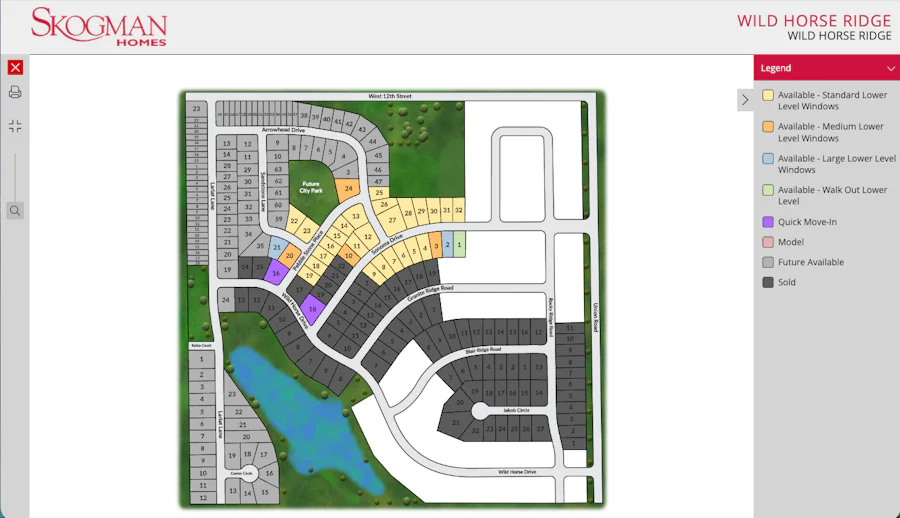 Site Plan for Wild Horse Ridge